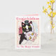 Kat Bride & Groom Bröllop Dance Greeting Card Kort (Yellow Flower)