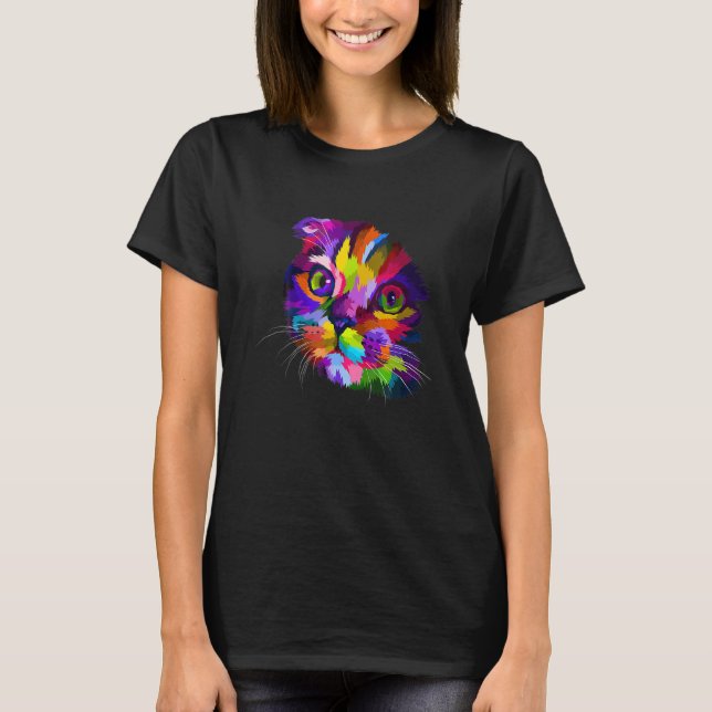 Kat Colorful T Shirt (Framsida)