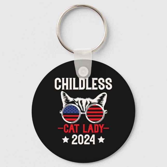 Kat Dam 2024 Förnuftiga politiska val Demokrat 5 Nyckelring (Framsida)