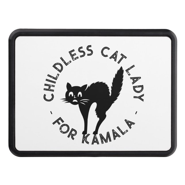 Kat Dam för kamala, lustiga svarta katt Dragkroksskydd (Framsidan)