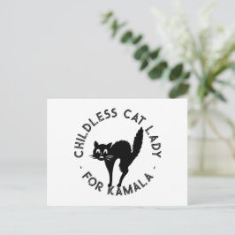 Kat Dam för kamala, lustiga svarta katt Vykort