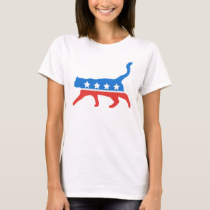 Kat demokratisk symbol t shirt