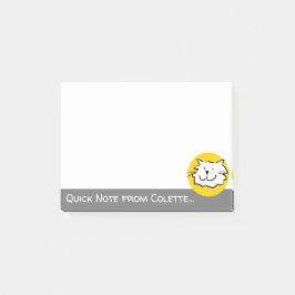 KAT-design med Tecknad Cat Ansikte Post-it Block