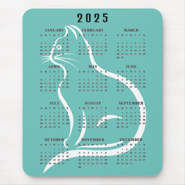 Kat disposition 2025-kalender musmatta (Framsidan)