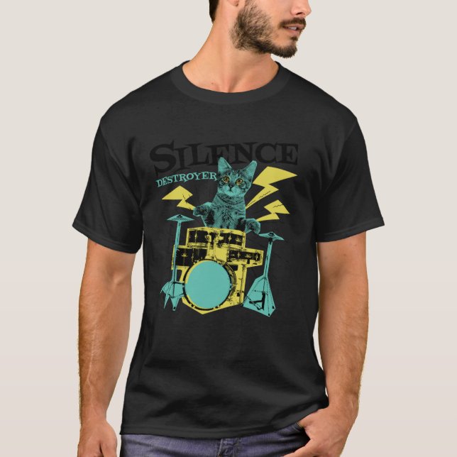 Kat Drum T Shirt (Framsida)
