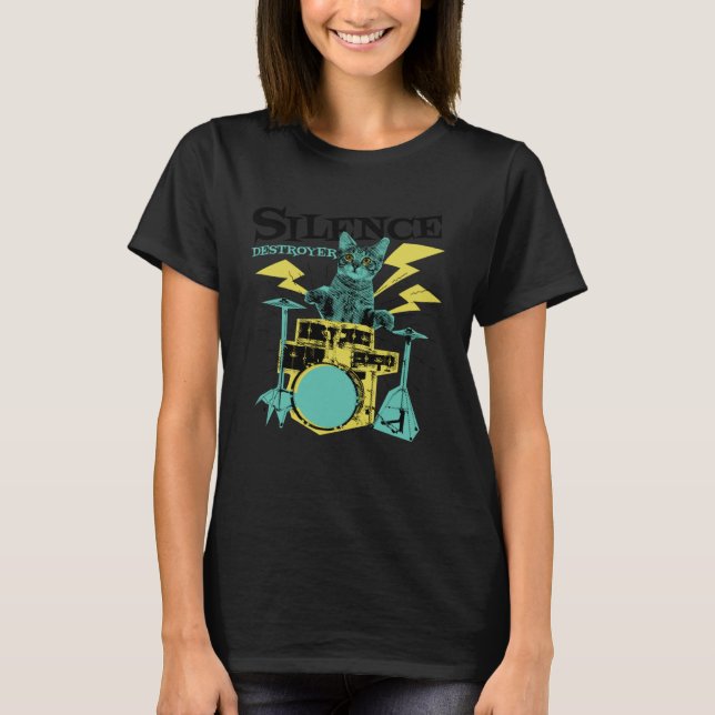 Kat Drum T Shirt (Framsida)