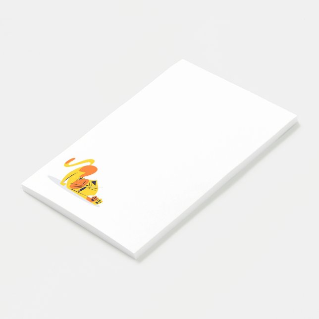 Kat efter det att den har skickats post-it block (Vinklad)