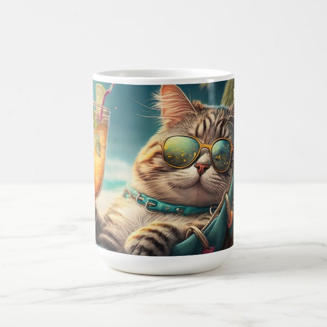 Kat för anpassad namnavvikelse kaffemugg (Center)