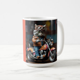 Kat från motorcykelkaffe Mugg