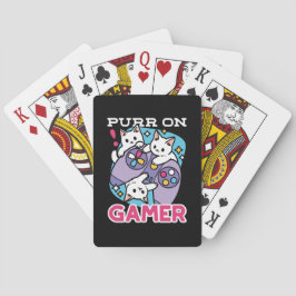 Kat Gamer Design - Purr On Gamer Joystick Art Casinokort