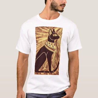 Kat gudinna i Guld T Shirt