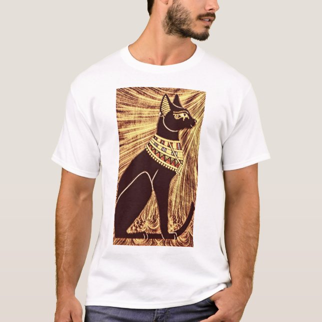 Kat gudinna i Guld T Shirt (Framsida)