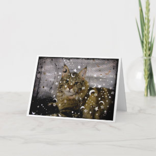 Kat Halloween eller något hälsningskort från tillf Kort