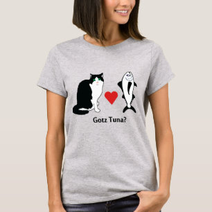 Kat Hearts Tuna Fish, Kat Joke T Shirt