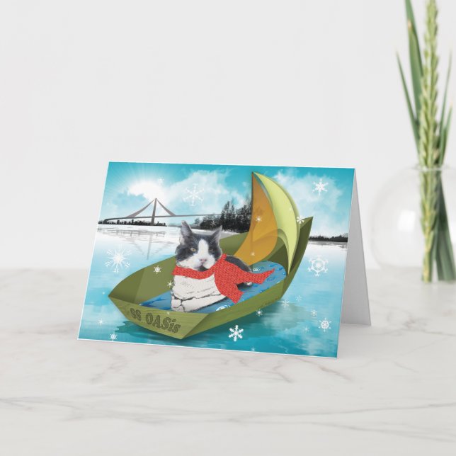 Kat-helgdag från Oakland Animal Services Helgkort (Framsida)