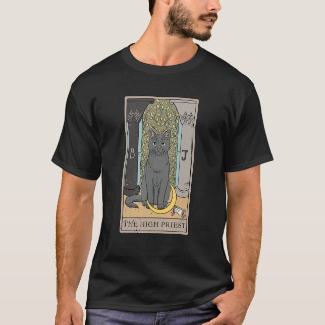 Kat-högpristortet för en Tarot Card-läsare T Shirt (Framsida)
