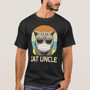 Kat i Ansikte Mask Sunglasses Quarantine Funny Bes T Shirt