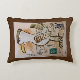 Kat i arbete prydnadskudde