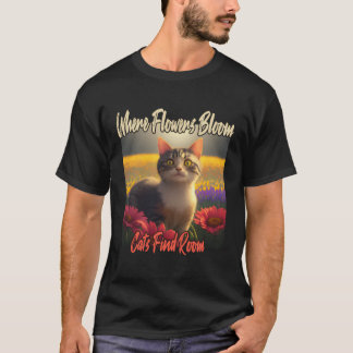 Kat i blommor -  Älskare Gardener Cat T Shirt