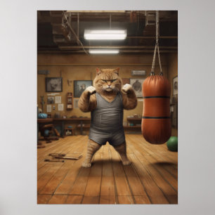 Kat i Boxing Gym Poster