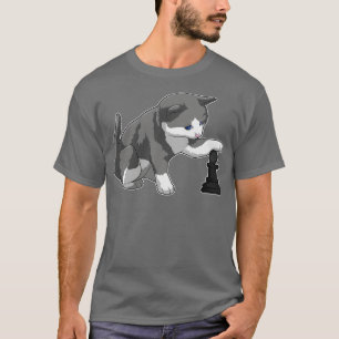 Kat i Chess med Chess biet Bishop T Shirt