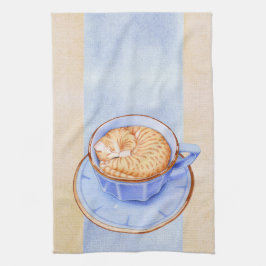 Kat i Coffee Tea Towel Kökshandduk
