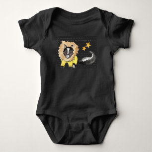 KAT I ETT LEJONT KOSTYM-BABY EN-BIET-BODYSUIT T SHIRT