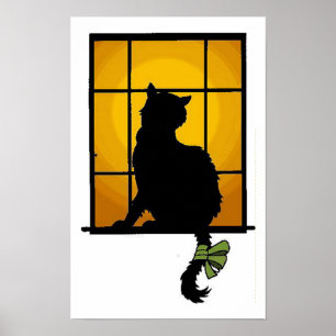 Kat i fönstret poster