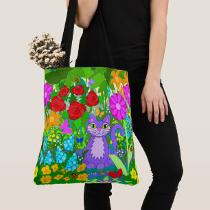Kat i Garden Fantasy Flowers Butterflies Ladybugs Tygkasse