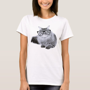 Kat i glas t-shirt