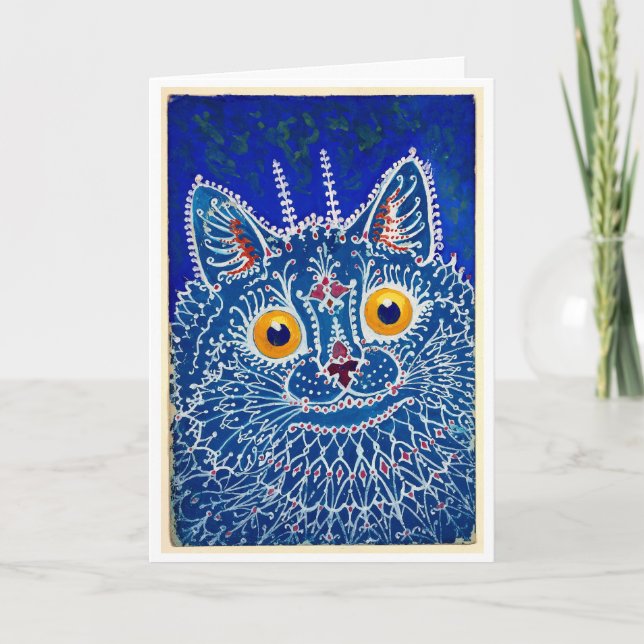 Kat i Gothic Stil - Louis Wain Tack Kort (Framsida)