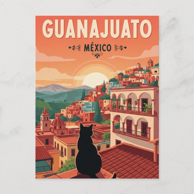 Kat i Guanajuato Mexiko Vykort (Framsida)