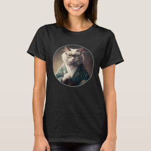Kat i Kimono Karate Japanska T Shirt