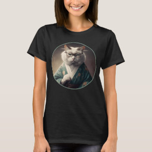 Kat i Kimono Karate Japanska T Shirt