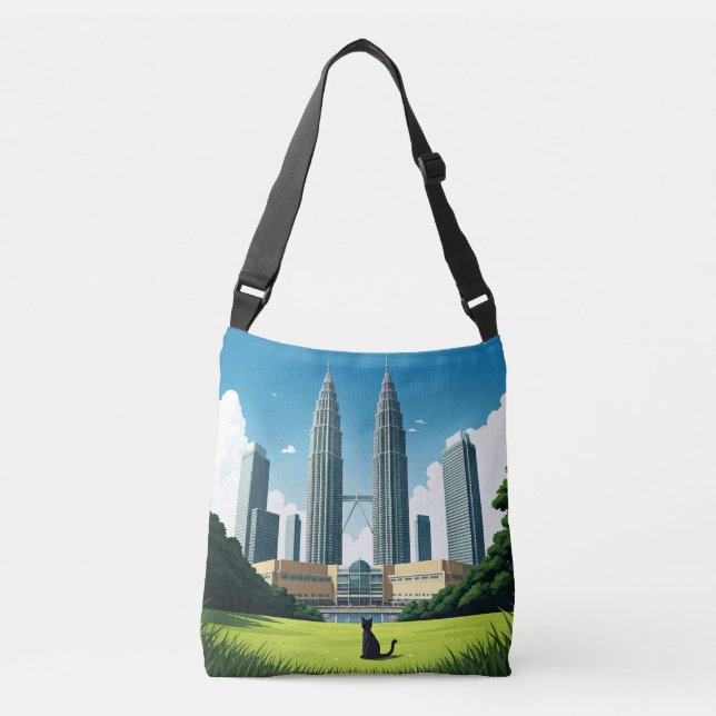 Kat i Kuala Lumpur Malaysia Axelväska (Framsida)