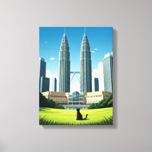 Kat i Kuala Lumpur Malaysia Canvastryck