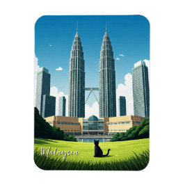 Kat i Kuala Lumpur Malaysia Magnet