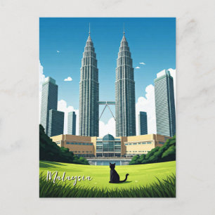 Kat i Kuala Lumpur Malaysia Vykort
