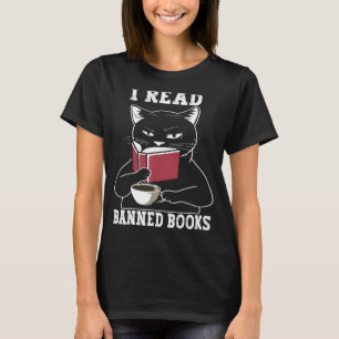 Kat I Läs Bannade Bokar bokmaskar Läsa Bok Co T Shirt