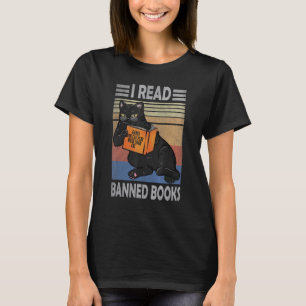 Kat I Läs BoB för Bannade Bokar-bokmaskar Kärlek T Shirt