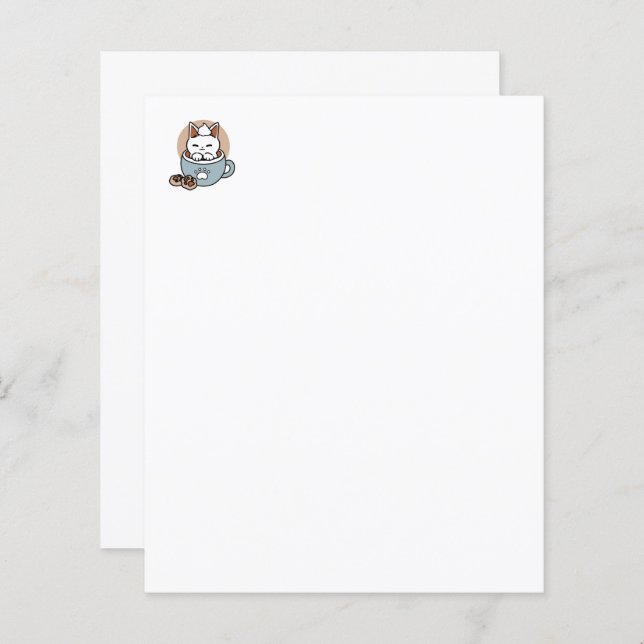 Kat i Mugg Helgdag Design - Katt och kakao (Fram/baksida)