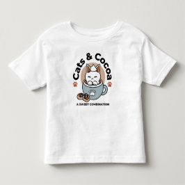 Kat i Mugg Helgdag Design - Katt och kakao T Shirt