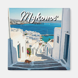 Kat i Mykonos Greece Cyclades Travel Magnet