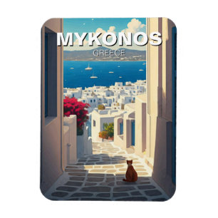 Kat i Mykonos Greece Cyclades Travel Magnet