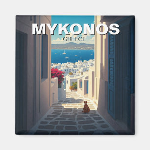 Kat i Mykonos Greece Cyclades Travel Magnet