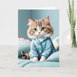 Kat i Pajamas på födelsedagen Kort