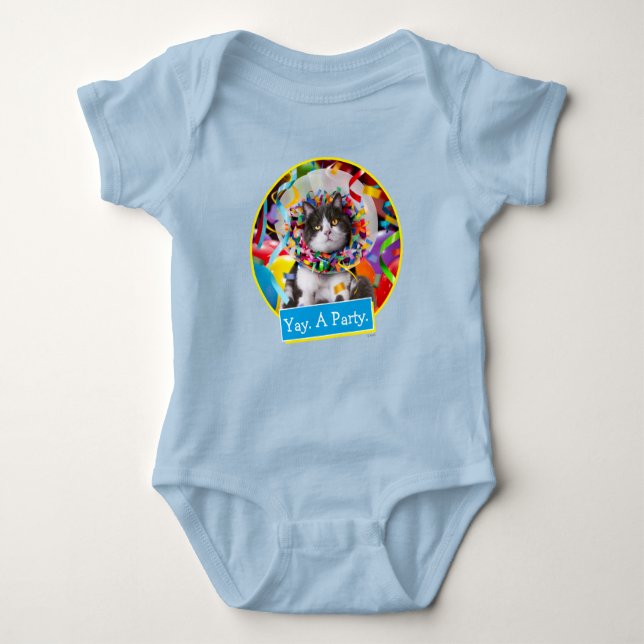 Kat i Party Cone T Shirt (Framsida)