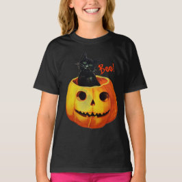 Kat i Pumpkin Halloween T Shirt