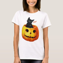 Kat i Pumpkin Halloween T Shirt