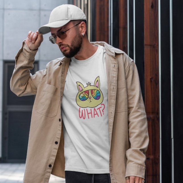 Kat i regnbåge, solglasögon t shirt (Skapare uppladdad)